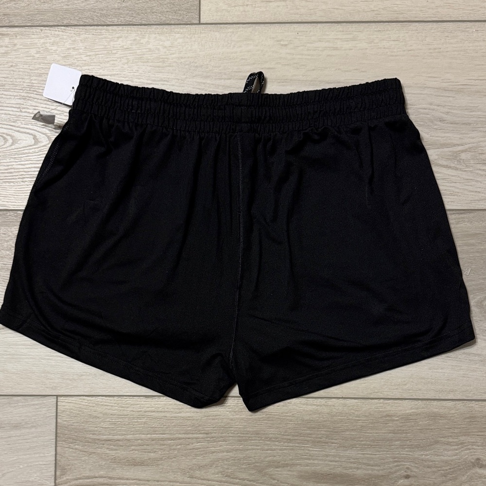 NWT-Yogalicious Black Women's Athletic Shorts Size L - Picture 4 of 6